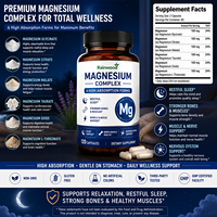 Rainwood Prix de Gros Vitamines Minéraux Suppléments Sommeil Réparateur Os et Muscles Plus Forts Complexe de Magnésium en Capsules pour Adultes