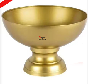 Tazón de servicio con estampado de hojas hermosas negras y plateadas de metal de calidad real para restaurante y bar de hotel - Product Image 4