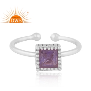 Best Quality Fine Sterling Silver Natural Tanzanite Gemstone <b>Adjustable</b> <b>Ring</b> Custom Jewelry For Women Gift For Her - Product Image 3