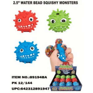 89194 2.5 Water Bead Squishy Monsters Sensory Fidget Toy for Children Anti-Stress <b>Squeeze</b> <b>Ball</b> Box Packing - Product Image 1
