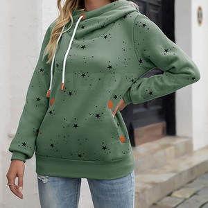 เสื้อฮู้ดดี้ผู้หญิงไซส์ใหญ่ ผ้าคอตตอนผสม ทรงหลวมทันสมัย ใส่ได้ทั้งฤดูใบไม้ร่วงและฤดูหนาว เสื้อฮู้ดดี้แฟชั่นสำหรับผู้หญิง - Product Image 4