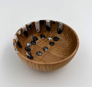 MODERN LINKED DECOR HANDMADE NATURAL WOODEN AND RESIN SALAD BOWL Good Quality for <b>Home</b> and Restaurant Use for Parties - Product Image 6