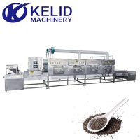 Machine de séchage micro-ondes de type tunnel CE, écologique, économe en énergie, sans dommages, à chauffage rapide, PLC SUS304, pour graines de chia