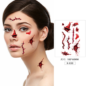 Compra a granel al por mayor Halloween Zombie maquillaje transferencia de <span class=keywords><strong>agua</strong></span> miedo sangriento tatuaje temporal pegatinas - Product Image 2