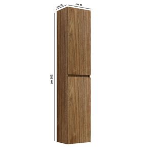 Londra armadio bagno colonna con 2 porte e 2 ripiani in vetro 162x40x32 cm Color miele confezione da 1 - Product Image 2