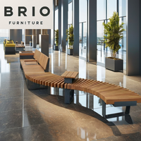 Banc de parc en bois moderne, sièges publics d'extérieur, vente en gros directe d'usine, mobilier de rue de luxe à prix avantageux, banc d'extérieur moderne