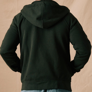 <b>Full</b> <b>Zip</b> Hoodie for Men Organic Cotton Men's <b>Hoodies</b> Custom Zipper Sweatshirt With Hooded Sustainable Mens Clothes DDP Shipping - Product Image 5