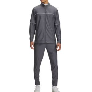 Invierno cálido ropa informal hombres ajuste Regular estampado polar cremallera Jogging poliéster entrenamiento gimnasio Fitness deportes chándales - Product Image 1