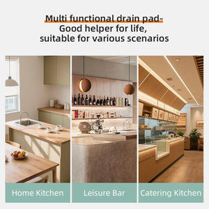 Tapis de séchage de vaisselle classique en silicone écologique antidérapant pour évier de cuisine, avec égouttoir et protection anti-éclaboussures pour comptoir incliné - Product Image 5