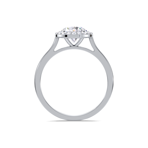 Anillo Halo con Diamante Cultivado en Laboratorio, Corte Redondo, Certificado por IGI, en Plata de Ley 925 - Product Image 4