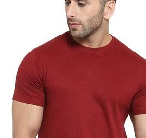 เสื้อยืดแขนสั้นสำหรับผู้ชายเสื้อยืดผ้าคอตตอนสีล้วนเข้ารูปพอดีตัวแห้งเร็ว - Product Image 5