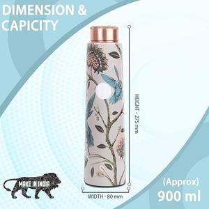 100% Pure Copper <b>Bottle</b> Perfectly Crafted By Artisans With Customized Print For Better Health In Bulk For Export Worldwide - Product Image 2