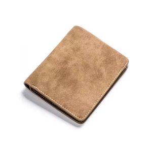 Portefeuille unisexe en cuir de vache véritable avec logo personnalisé, imperméable |   Porte-cartes de crédit de poche tendance pour la randonnée en plein air |   Meilleur - Product Image 3