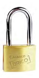 Lucchetto a cilindro con grillo lungo 25mm, confezione blister AL-25B (Miarco 10925) - Product Image 1