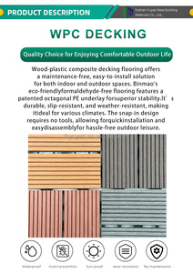 Hiện đại WPC ngoài trời floorboards không thấm nước chống trượt UV kháng decking cho vườn & lối đi sử dụng - Product Image 5