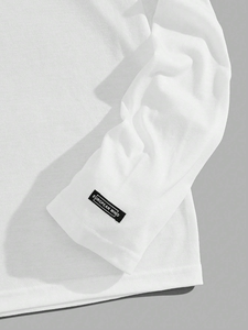 High Quality Men's Long Sleeve Shirt Cotton Material Plain Customized Full Sleeves Shirt for Men O-neck Breathable <b>Tshirt</b> - Product Image 2