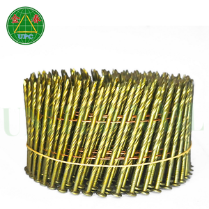 Clavos de bobina de 15 grados 1-3/4 "x .092 9000 piezas Vástago de tornillo y revestimiento amarillo para clavadora de bobina neumática con precios competitivos - Product Image 4