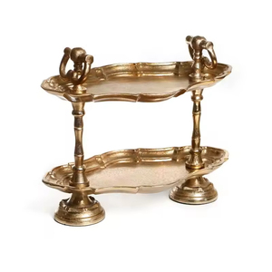 Wedding <b>Tabletop</b> Decorative Cake Stand Popular Design Silver and Gold Color Expensive Look at Wholesale Price - Product Image 4