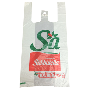 Sacs en T-shirt en HDPE/LDPE en gros sur rouleau |    Sacs de transport personnalisés pour les courses |   Sacs de courses robustes pour le commerce de détail - Product Image 2