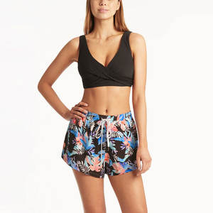 Venta al por mayor al mejor precio de las mujeres de cintura alta pantalones cortos de playa de algodón cómodo y transpirable hecho para adultos en venta - Product Image 1