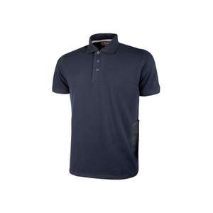 Camisa de piqué de polialgodón azul profundo con cuello, ropa de trabajo, paquete múltiple, Gap, para el día a día - Product Image 1