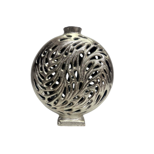 Florero decorativo de aluminio contemporáneo de lujo para el hogar y el jardín, mesa con acabado de Color plateado al por mayor - Product Image 5