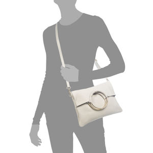 Sac à bandoulière Corinna pour femme. Dollaro en cuir véritable. 29x5x20cm. Fabriqué en Italie. - Product Image 5