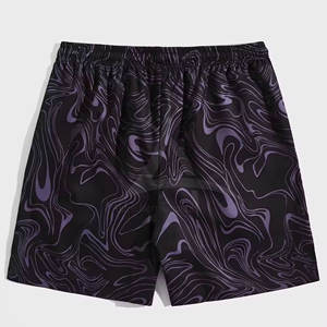 New Style Customized Color Solid High Quality <b>Men</b> Sublimation <b>Shorts</b> <b>Elastic</b> <b>Waist</b> Casual Quick Dry Polyester/Cotton Premium - Product Image 2