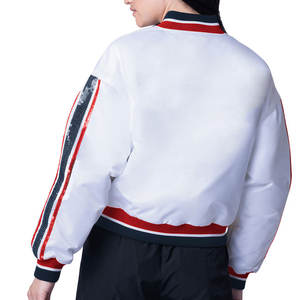 High Demanding Breathable <b>Top</b> Quality Women Varsity Jacket Hot Selling Women OEM Service Cropped Satin Fashion Varsity Jackets - Product Image 2