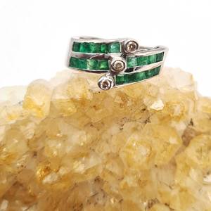 Bague et collier de pierres précieuses émeraude minimaliste en argent sterling 925 bijoux fins pour cadeau de guérison - Product Image 5