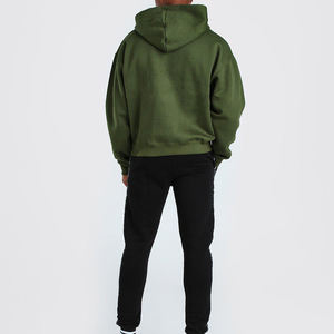 100% Cotton Boxy Fit <b>Hoodie</b> for Mens Blank High Quality Heavyweight Custom logo Pullover Hoodies OEM - Product Image 2