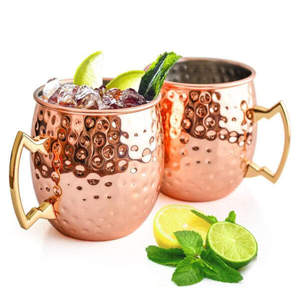 Taza Moscow Mule de Cobre Premium Hecha a Mano, Estilo Martillado para Bar y Restaurante a Precio Económico - Product Image 5