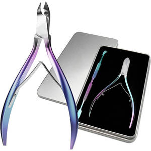 Cortacutículas Extremadamente Afilado, de Acero Inoxidable de Lujo, 2 en 1, Kit Profesional de Manicura y Pedicura, en Caja - Product Image 1