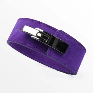 Cinturón de Cuero Morado con Hebilla de Palanca Ajustable de Acero Inoxidable, Cinturones de Levantamiento de Pesas Resistentes para Entrenamiento en Gimnasio - Product Image 5