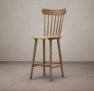 Taburete de bar moderno de Windsor, taburetes de altura de mostrador sin brazos de madera para casa de campo, sillas elegantes para desayuno, bar, cocina, pub, cafetería - Product Image 2