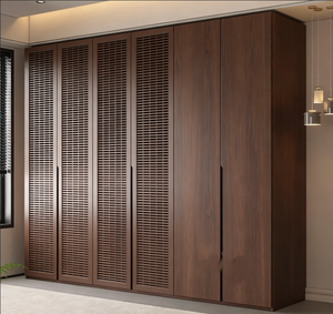 Armoire en bois prête à <span class=keywords><strong>assembler</strong></span>, meubles de chambre à coucher avec plusieurs compartiments, tringles à vêtements et tiroirs pour petit espace - Product Image 3