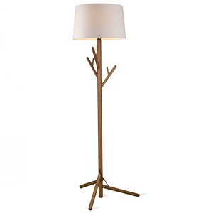 Lampadaire en tissu blanc en forme de champignon pour la décoration intérieure de salon de luxe moderne, élégant, support doré LED pour la maison et le bureau - Product Image 1