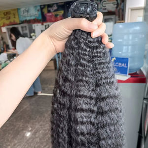 Kinky Straight Yaki Style 100% Bundles de cheveux vietnamiens bruts vierges non transformés Extensions de trame Cheveux de couleur naturelle - Product Image 1