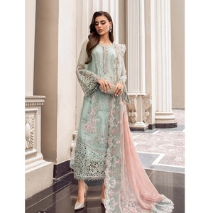NUEVO Vestido Musulmán Pakistaní de Diseño Pastel Personalizado para Mujer con Bordado y Estampado, Vestido Pakistaní para Mujer WS INTERNATIONAL - Product Image 3