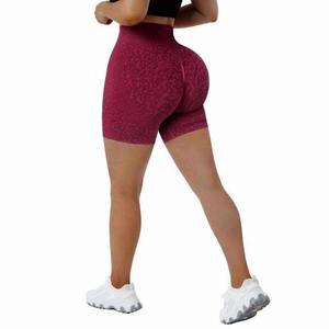 Pantalones cortos de entrenamiento para mujer de cintura alta Biker Spandex poliéster gimnasio pantalones cortos para verano Yoga desgaste transpirable impreso deportes pantalones cortos 2025 - Product Image 6