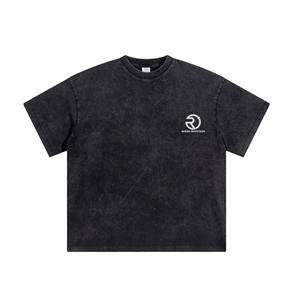 เสื้อยืดแฟชั่นสั่งทำได้สำหรับผู้ชายเสื้อโอเวอร์ไซส์เปิดไหล่ไฮสตรีท305หนักทำจากผ้าฝ้าย GSM 100% - Product Image 1