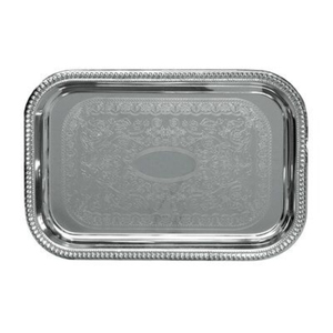 Bandeja Ovalada de Metal de Diseño Moderno, Bandeja de Servicio con Borde Festoneado Blanco, Bandeja para Servir Aperitivos, Vajilla para el Hogar y Restaurantes - Product Image 5