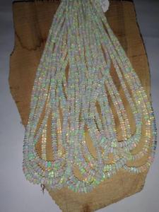 Hilo de cuentas de ópalo de fuego etíope natural de 16 pulgadas, hilo de Rondelle suave con cuentas de piedra llamativas, regalo de Navidad - Product Image 2