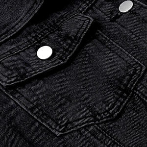 Chaqueta Vaquera con Capucha de Manga Larga y Corte Holgado para Hombre, con Cuello Alto y Bolsillos Delanteros, Resistente al Viento, Estilo Vintage Informal - Product Image 5