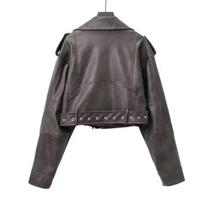 GAF nuevo transpirable último diseño mujeres chaquetas de cuero de moda 2024 alta calidad mujeres fábrica chaqueta de cuero para mujer - Product Image 5