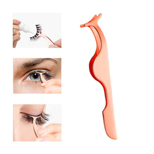 Pince à épiler pour faux cils en acier inoxydable de haute qualité, logo personnalisable, pointe arrondie pour l'extension des cils - Product Image 6