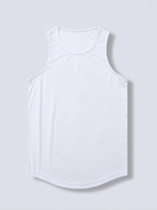 Haute qualité hommes débardeur respirant Spandex entraînement Gym Stringer Logo personnalisé impression couleur unie été Style de base lavé - Product Image 4