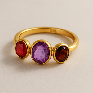 แหวนผู้หญิงชุบทอง18K สไตล์เรียบง่าย S925ชุบเงิน - Product Image 5