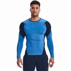 Premium Quality Custom Logo <b>Men's</b> Long Sleeve Gym Compression T-Shirt Quick Dry <b>Base</b> <b>Layer</b> with Round Collar Printed Pattern - Product Image 1