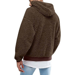 Sweats à capuche en polaire Sherpa de qualité supérieure pour hommes, confortable, coupe décontractée, dernier design, motif solide, personnalisable pour la saison hivernale - Product Image 2